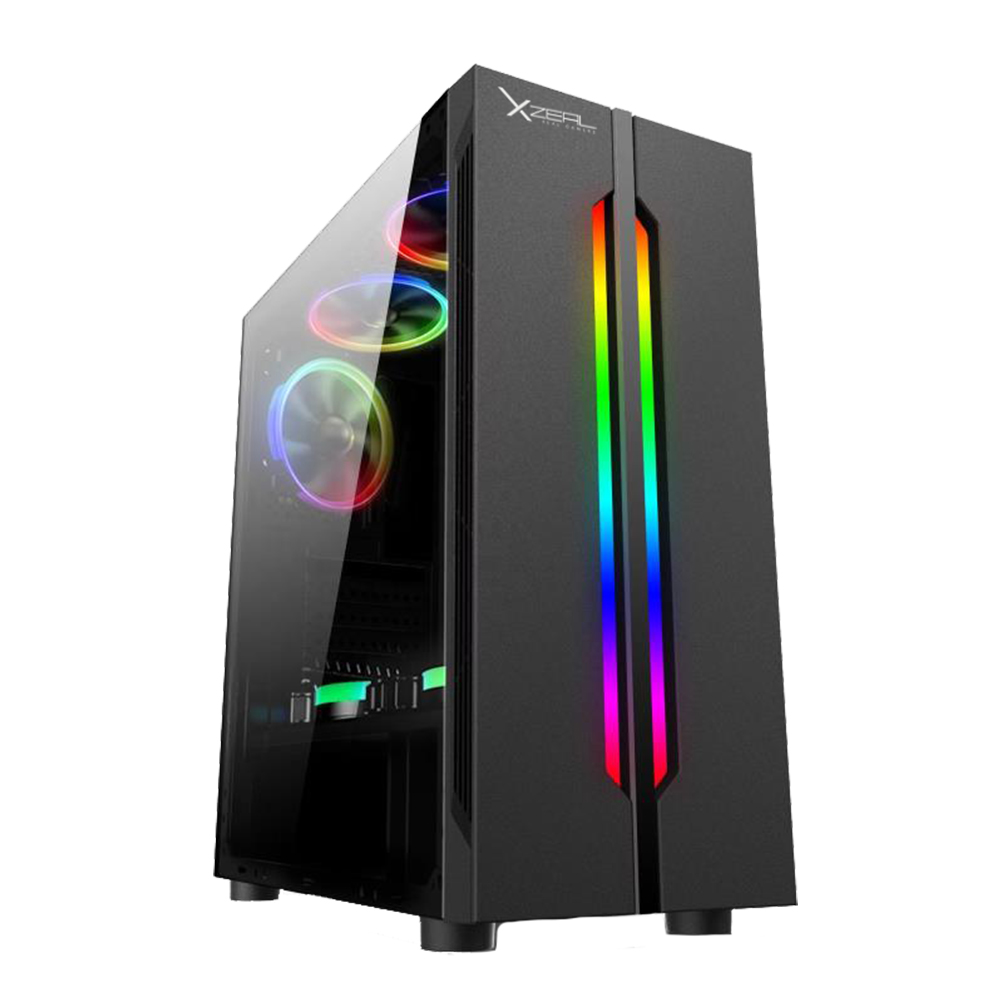 Gabinete Gamer Xzeal XZ120, ATX, USB 3.0, Ventana Lateral, Led Multicolor, XZCGB03B, PROMOXZEAL