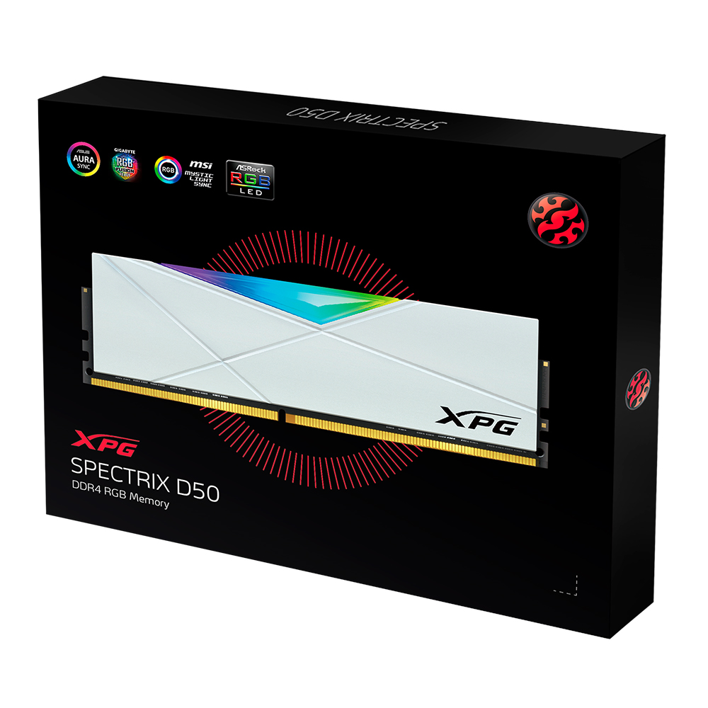 Memoria RAM DDR4 32GB 3600MHz XPG Spectrix D50 White RGB, Aura Sync, 1X32GB, AX4U360032G18I-SW50 /MAX. 1 X CLIENTE - Image 2