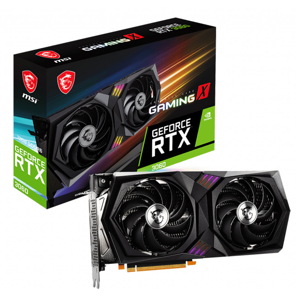 Tarjeta de Video Nvidia GeForce RTX 3060, MSI GAMING X 12GB, 912-V397-019, 3 AÑOS DE GARANTIA NACIONAL /