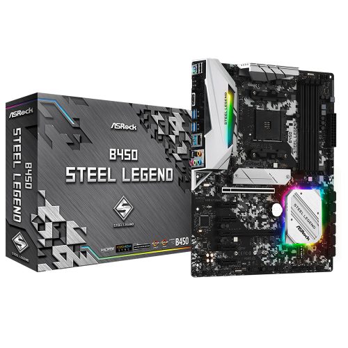 Tarjeta Madre Asrock B450 Steel Legend AMD Ryzen AM4 ATX, B450
