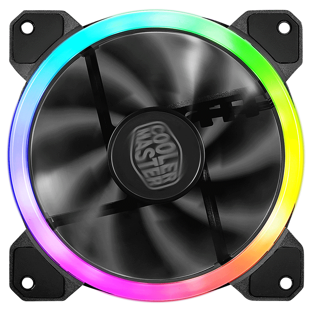Ventilador Cooler Master MasterFan MF120 S2, Compatible con Aura Sync etc., ARGB, 3 pin, anti-vibraciones, MFW-B2DN-12NFA-S2