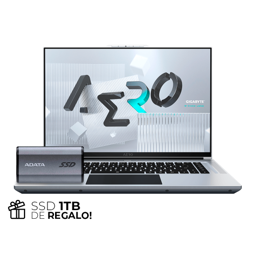 Laptop Gigabyte AERO 16 KE5 16” 4K Ultra HD, Intel Core i7-12700H 2.30GHz, 16GB, 1TB SSD, NVIDIA GeForce RTX 3060, Windows 11 Pro, Español, Plata, AERO 16 KE5-72LA934HP