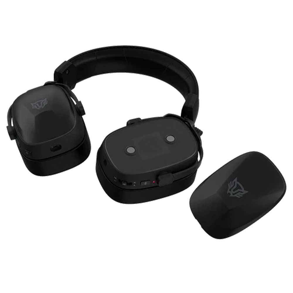 Audifonos Gamer Inalambricos Aeon 3 HS1100 Over Ear + Bluetooth V5.4 + 2.4 MHz + Aux + Bocinas 50 mm + Mic Desmontable, Sonido 7.1 + Compatible con PC + Dispositivos móviles + Consolas, Recargables + RGB, Legend Negros, BR-938501 - Image 3
