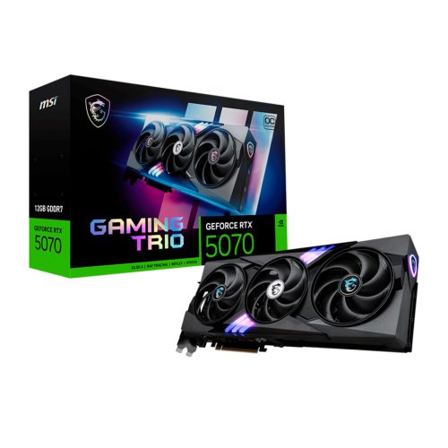 Tarjeta de video MSI NVIDIA GeForce RTX 5070 Gaming Trio OC, 12GB GDDR7, DisplayPort x3, HDMI, 912-V532-019, PROMSI