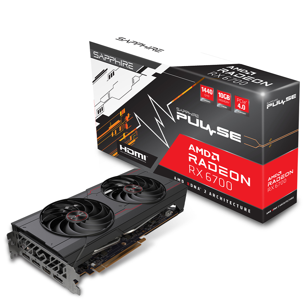 Tarjeta de video Radeon RX 6700 10GB GDDR6, SAPPHIRE PULSE OC, HDMI, DP, PCI-e 4.0, Nuevo Chip RDNA 2, 11321-02-20G, 1 AÑO DE GARANTIA NACIONAL