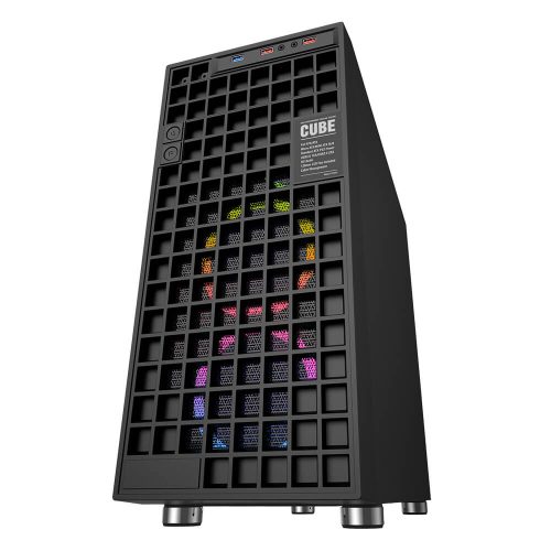 Gabinete Eagle Warrior Cube Multicolor, ATX, Sin Fuente