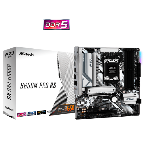 Tarjeta Madre ASRock B650M Pro RS, Micro-ATX, AM5, B650, HDMI, Up To 192GB, B650M PRO RS
