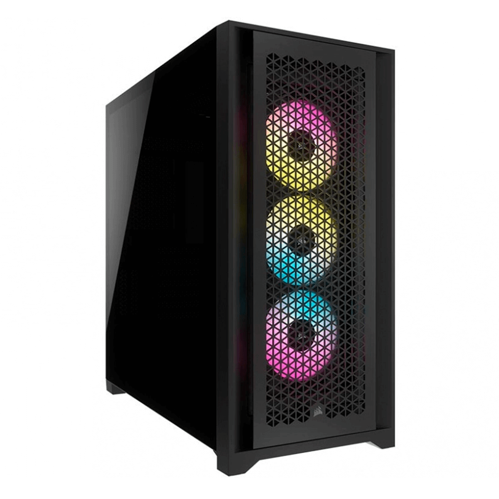 Gabinete Corsair iCUE 5000D RGB AIRFLOW, Midi-Tower, ATX, USB 3.2, Sin Fuente, 3 Ventiladores RGB Instalados, Negro, CC-9011242-WW /