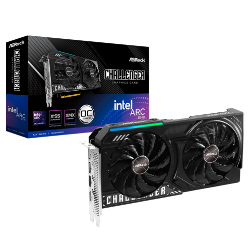 Tarjeta de Video ASROCK INTEL ARC B570 CHALLENGER 10GB OC, 10GB GDDR6, 160-bit, DisplayPort x3, Microsoft DirectX 12 Ultimate, HDMI, B570 CL 10GO