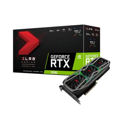 Tarjeta de Video Nvidia GeForce RTX 3090 24GB, PNY XLR8 Gaming EPIC-X RGB Triple Fan, VCG309024TFXPPB, 3 AÑOS DE GARANTIA NACIONAL