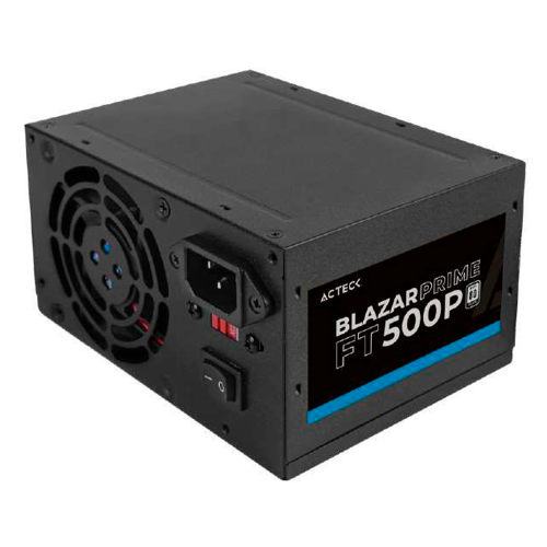 Fuente de Poder Acteck Blazar Prime FT500P, 20+4 pin, ATX, 80mm, 500W, Negro, AC-938143