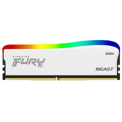 Memoria RAM 8GB 3200MHz Kingston Fury Beast DDR4 RGB SPECIAL EDITION, 1 Modulo White, Intel XMP y AMD AMP, KF432C16BWA/8, ram blanca, memoria rgb, Ram 3200MHz, promofury, /MAX. 1 X CLIENTE