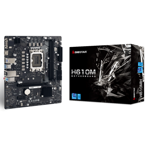 Tarjeta Madre Biostar H610MH, DDR4, Socket Intel LGA1700 Intel H610 Micro-ATX