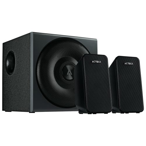 Bocinas Acteck Howl S2110, Para Computadora, 2.1 Canales con Subwoofer jack 3.5mm, Color Negro - AC-922920