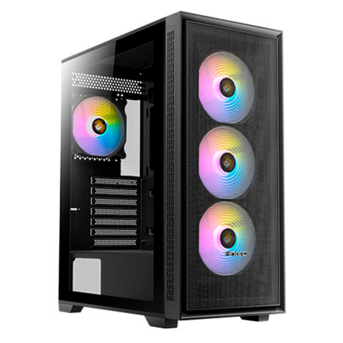 Gabinete Antec AX81 Elite, Midi-Tower, ATX/E-ATX/ITX/Micro-ATX, USB 2.0/3.0, 4 Ventiladores Instalados ARGB, Negro