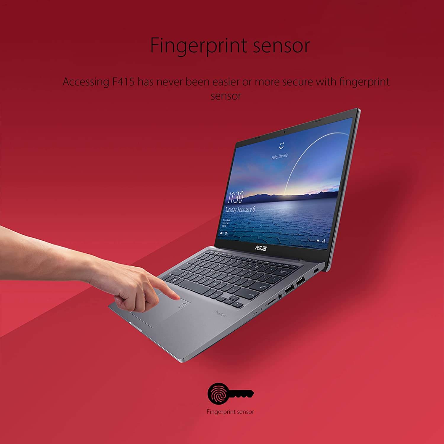 Laptop ASUS VivoBook F415E 14 Pulgadas, Pantalla IPS FHD, 4GB RAM up to 12GB, Procesador Intel Core i3 1115G4, DDR4, SSD PCIe de 128 GB, Lector de huellas dactilares, Windows 11 Home en modo S, Gris pizarra, F415EA-AS31 - Image 3