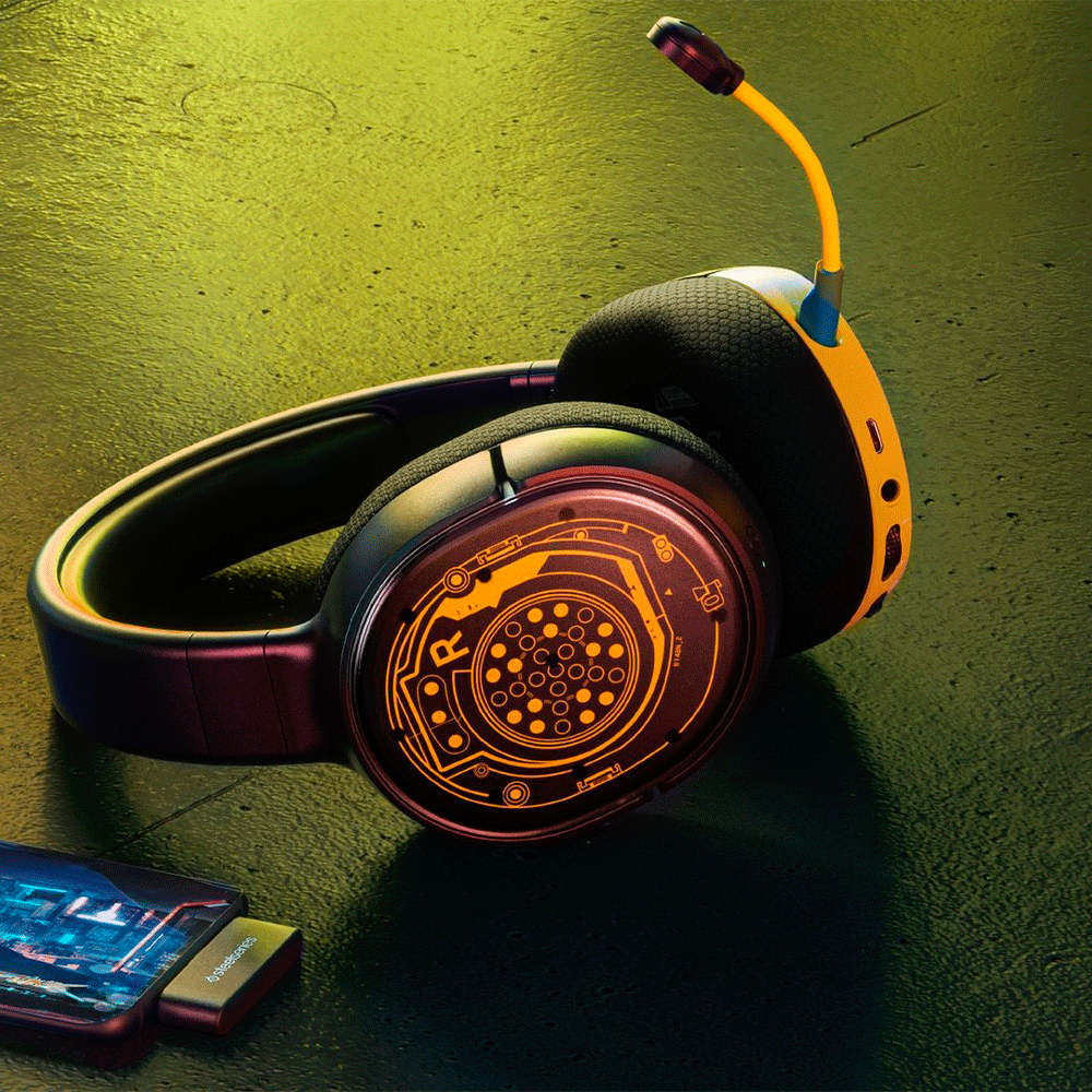 Diadema Steelseries ARCTIS 1 Wireless Cyberpunk Netrunner Edition, Microfono Inalámbrica, PC - PS5/PS4 - XBOX ONE - Switch, 73195/RFB (RECERTIFICADO), 6 Meses de Garantía - Image 4