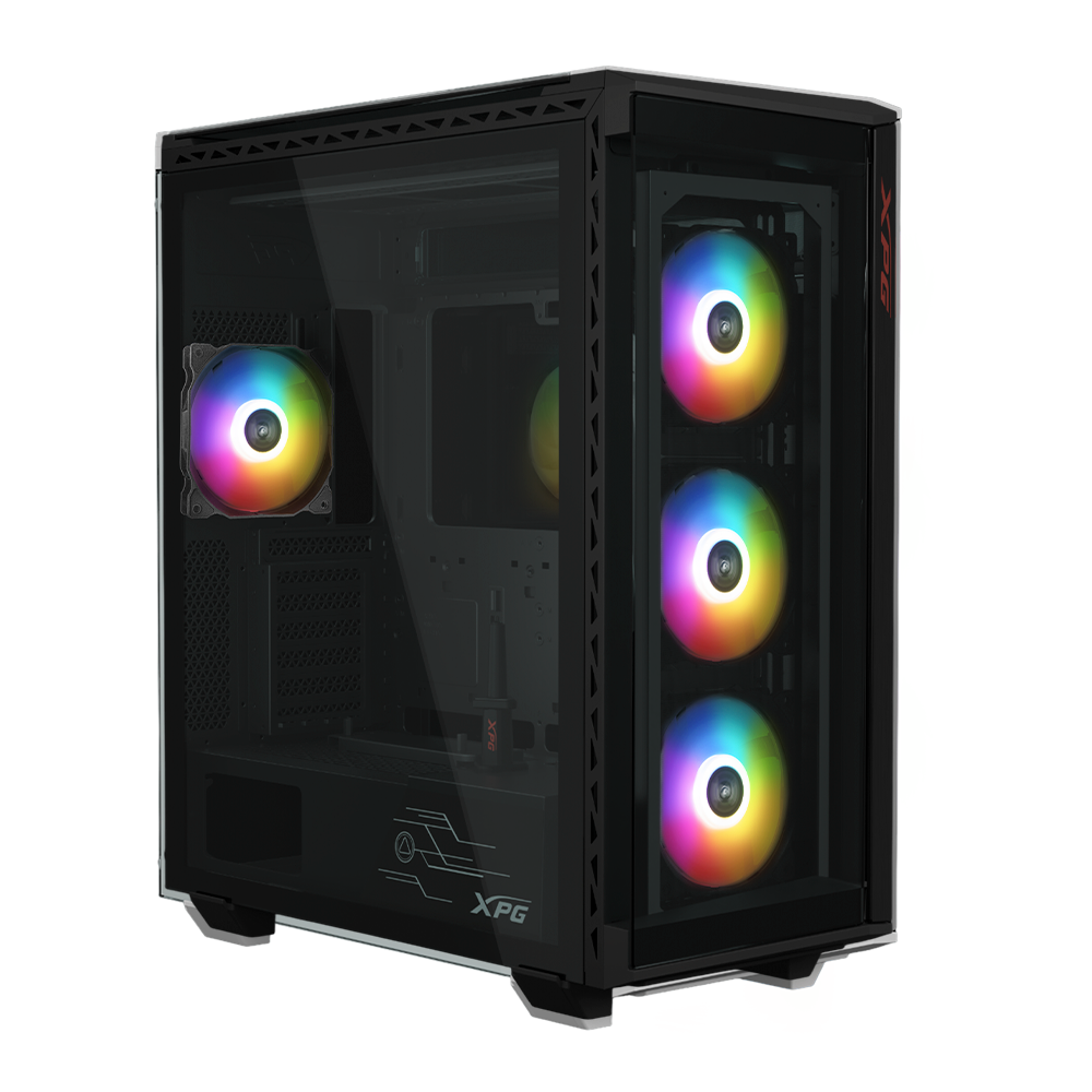 Gabinete XPG Battlecruiser II RGB Black, Cristal Templado, USB 3.2, Prime Box, BATTLECRUISERIIPST-BKCWW, XPG Exclusivo