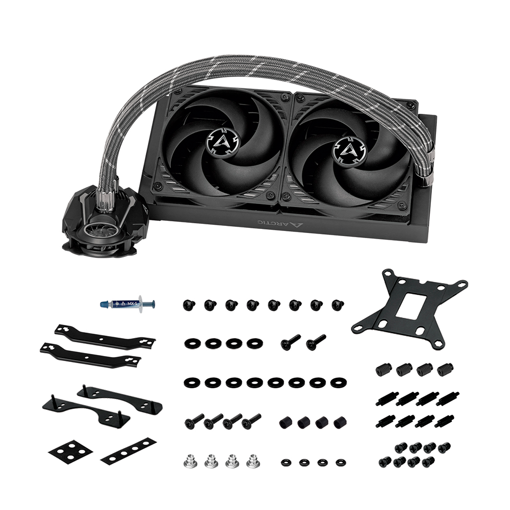 Enfriamiento Líquido ARCTIC Liquid Freezer II 240, Refrigerador de agua AIO de CPU Multi-Compatible, Intel y AMD, Bomba controlada por PWM, 200-1800 RPM, Negro, ACFRE0009 - Image 7