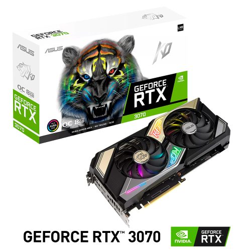 Tarjeta de Video Nvidia GeForce RTX 3070 8GB, Asus KO V2 OC LHR, KO-RTX3070-O8G-V2-GAMING, 3 AÑOS DE GARANTIA NACIONAL