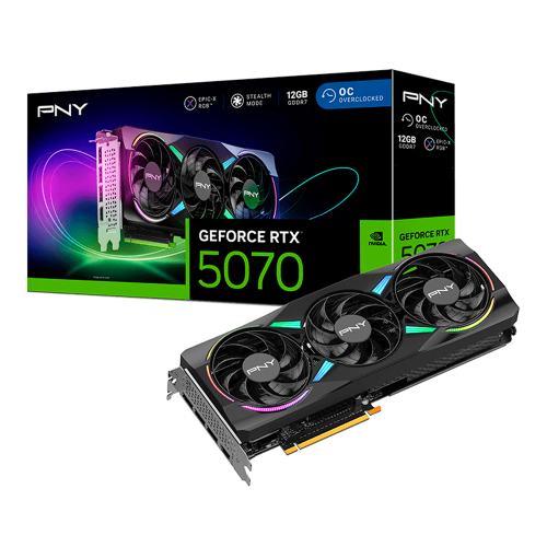 Tarjeta de Video PNY NVIDIA GeForce RTX 5070 ARGB OC Edition, 12GB 192-bit GDDR7, PCI Express x16 5.0, VCG507012TFXXPB1-O