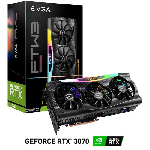 Tarjeta de Video Nvidia GeForce RTX 3070, EVGA FTW3 ULTRA GAMING LHR, 08G-P5-3767-KL, 3 AÑOS DE GARANTIA