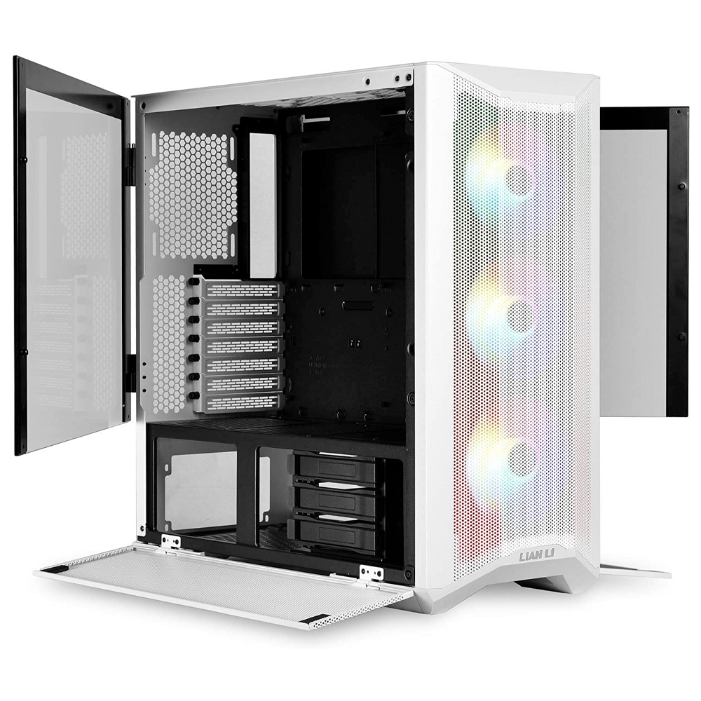 Gabinete Lian Li LANCOOL II Mesh RGB White, LED RGB, ATX, Cristal Templado, LAN2MRW - Image 2