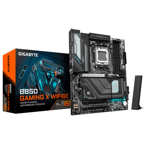 Tarjeta Madre Gigabyte B850 GAMING X WIFI6E, ATX, AM5, Up to 256GB DDR5, HDMI/DP, DIY-FRIENDLY, B850 GAMING X WIFI6E/ NAVIDAD