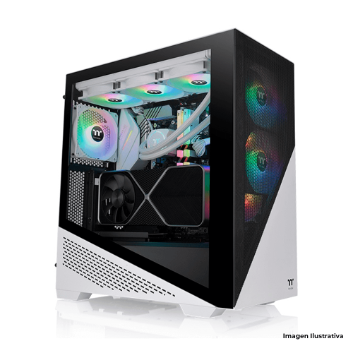 Gabinete Thermaltake Divider 370 TG Snow ARGB, Midi-Tower, ATX/Micro-ATX/Mini-ITX, Cristal Templado, USB 3.0, Sin Fuente, 3 Ventiladores ARGB Instalados, Blanco, CA-1S4-00M6WN-00