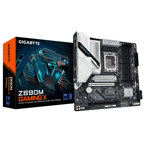 Tarjeta Madre Gigabyte Z890M GAMING X, Micro ATX, LGA1851, Up to 256GB DDR5, HDMI/DP, High Definition Audio, Z890M GAMING X