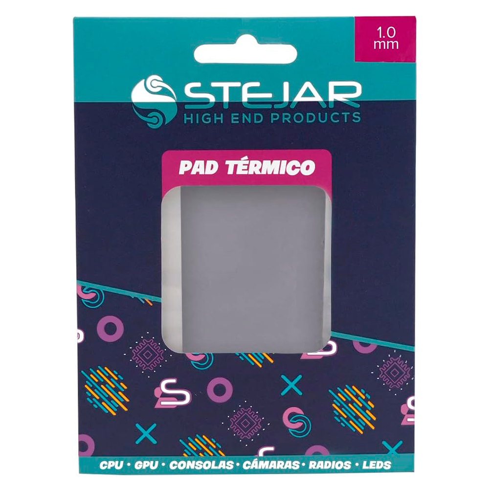 Thermal Pad Stejar Extreme Almohadilla térmica de conducción de Calor 95x45x1mm Extreme, Alto Rendimiento, Compatible CPU, GPU, Consolas, ENST006