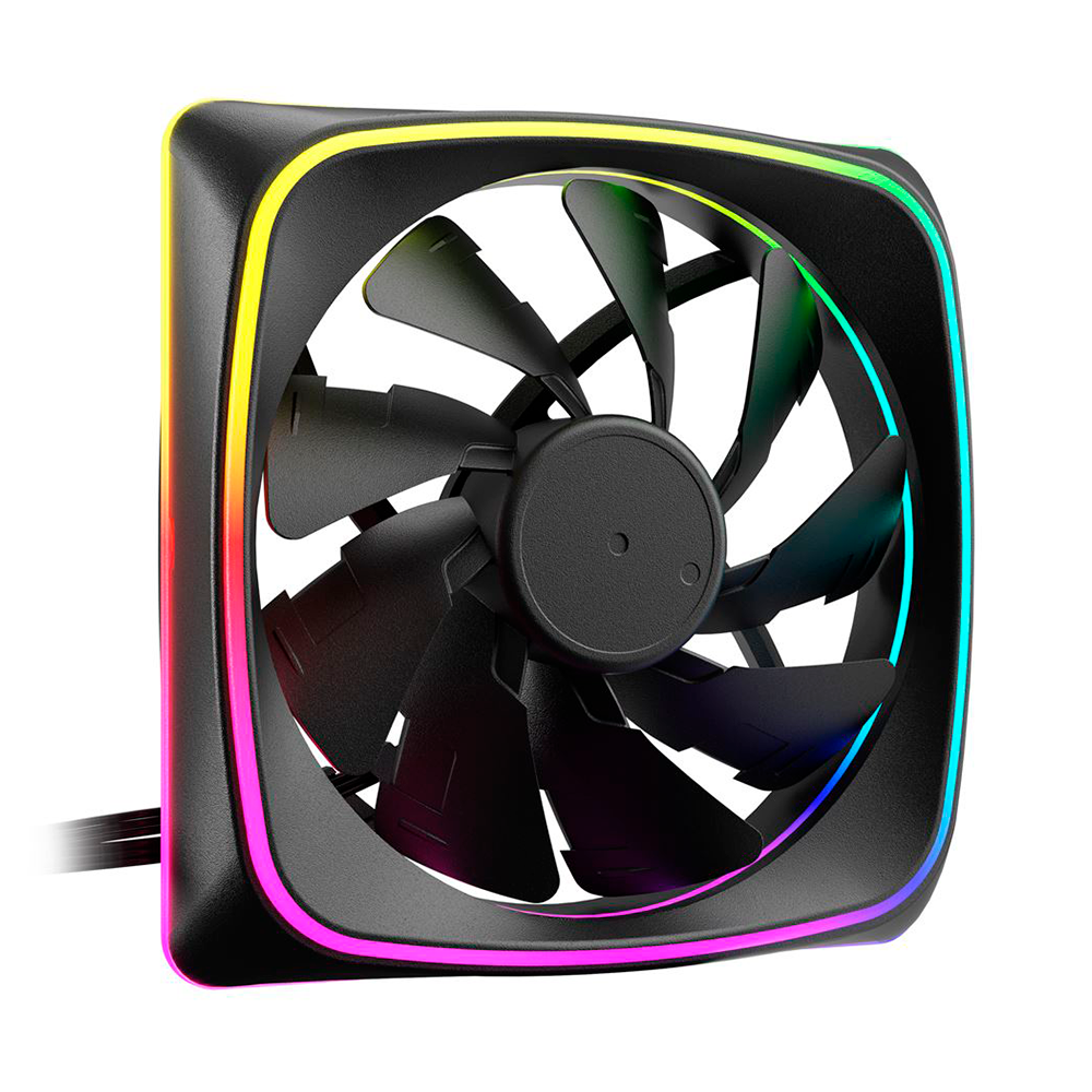 Ventilador Sharkoon Shark Lights RGB, 120mm, PWM 4 pines, 500 – 1.700 rpm ± 10 %, BLACK SHARK LIGHTS BK - Image 2