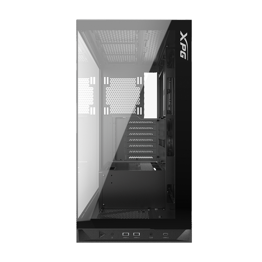 Gabinete XPG Invader X Black, Cristal Templado, ATX, USB 3.2, Audio HD, Incluye 5 Ventiladores, INVADERXMT-BKCWW - Image 5