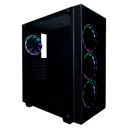 Gabinete Gamer Balam Rush SPECTRUM GAMING ARGUS II, ATX, 3 Ventiladores RGB, USB 3.0, Cristal Templado, BR-931205
