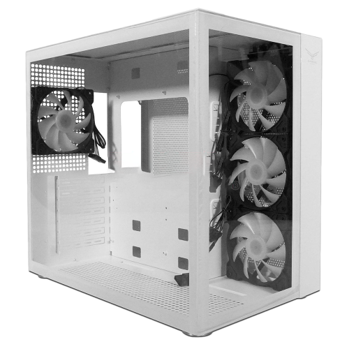 Gabinete Gamer NACEB WHITE NOVA, ATX, USB-C, No incluye fuente de poder, Blanco, NA-0633