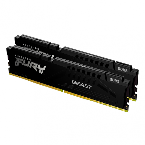 Kit Memoria RAM Kingston FURY Beast DDR5, 5200MHz, 64GB (2 x 32GB), Non-ECC, CL40, XMP, KF552C40BBK2-64/ /MAX. 1 X CLIENTE