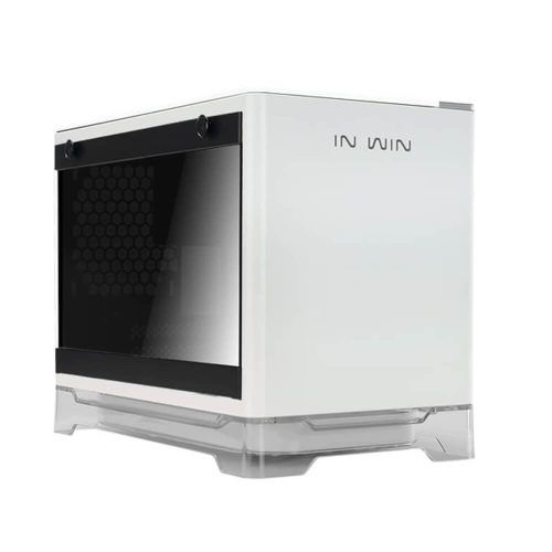 Gabinete In Win A1 White, Mini ITX, Cristal Templado, Cargador Inalambrico para Smartphone, Fuente 600W 80+Bronze, LED RGB