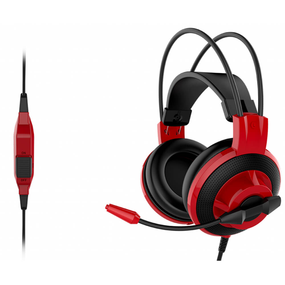 Diadema Gamer MSI DS501 Jack 3.5mm x2, Roja - Image 3