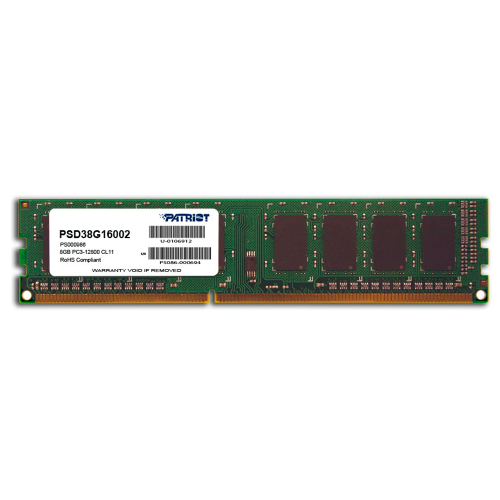 Memoria RAM Patriot Signature DDR3, 1600MHz, 4GB, Non-ECC, CL11, PSD34G16002 /MAX. 1 X CLIENTE