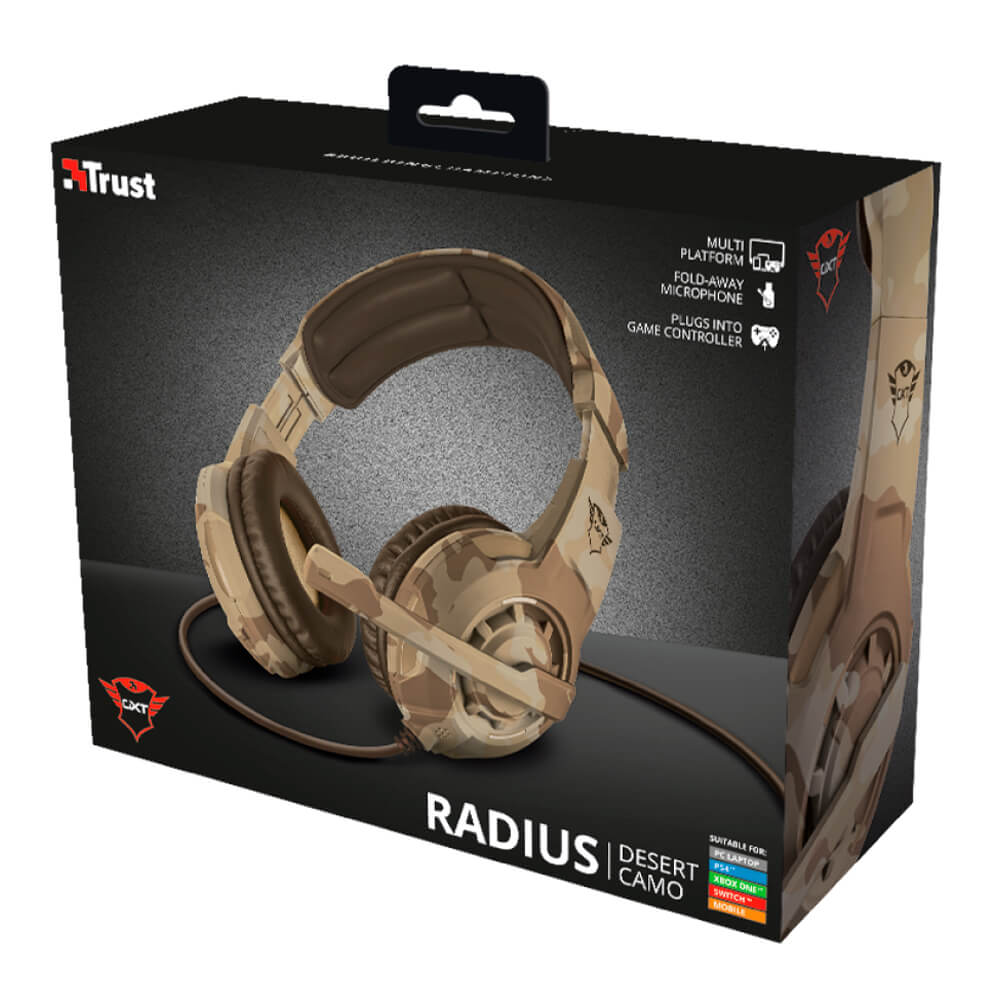 Diadema Gamer Trust GXT 310D RADIUS DESERT CAMO/ PC, Consola, 22208-02 - Image 7