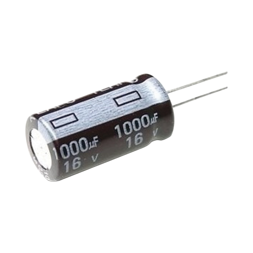 SYSCOM CE1000/16V Capacitor Electrolítico de Aluminio, Radial de 1000 µFd, 16 Vcc, 105 °C, 10 x 15 mm.