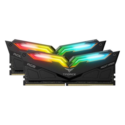 Memoria RAM 16GB DDR4 TeamGroup T-Force Night Hawk RGB 3200Mhz Negras, Kit 2x8GB, TF14D416G3200HC16CDC01, /MAX. 1 X CLIENTE
