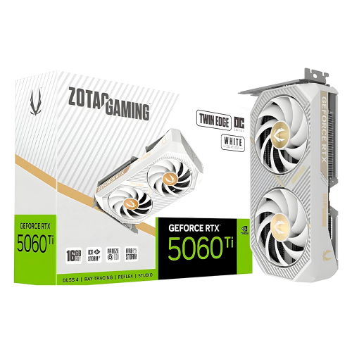 Tarjeta de Video GeForce RTX 5060Ti ZOTAC TWIN EDGE OC Edition, 16GB 128-bit GDDR7, PCI Express x8, 5.0, ZT-B50620Q-10M