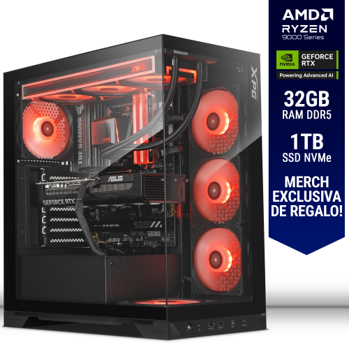Computadora ULTIMATE PC CONQUEROR, POWERED BY XPG, RTX 5070 12GB GDDR7, AMD Ryzen 7 9700X, 32GB RAM DDR5, 1TB SSD M.2 PCIe Gen4, 750W 80+ GOLD, WiFi y Bluetooth, Licencia Windows 11 de regalo, XPGULT, RTXS50