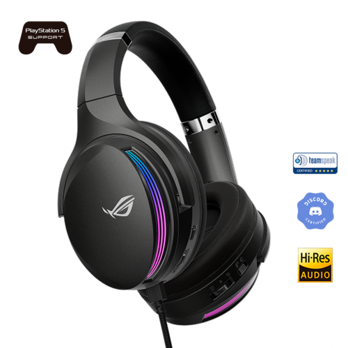 Diadema Gamer ASUS ROG Fusion II 500, Micrófono formador de haz AI, Cancelación de Ruido, Sonido Envolvente 7.1, Quad DAC, USB-C, ROG FUSION II 500