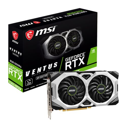 Tarjeta de Video Nvidia GeForce RTX 2060 SUPER OC 8GB GP EDITION, GDDR6, MSI VENTUS GP, 912-V375-402, 3 AÑOS DE GARANTIA NACIONAL