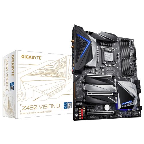 Tarjeta Madre Gigabyte Z490 Vision D Socket LGA1200 Intel Z490 ATX, DDR4, Intel Core 10th Generación