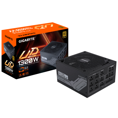 Fuente de Poder Gigabyte UD1300GM PG5, 80+ Gold, 1300W, 20+4 pin ATX, 120mm, GP-UD1300GM PG5