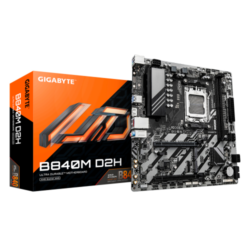 Tarjeta Madre Gigabyte B840M D2H, Micro-ATX, AM5, AMD B840, Up to 128GB DDR5, HDMI, B840M D2H