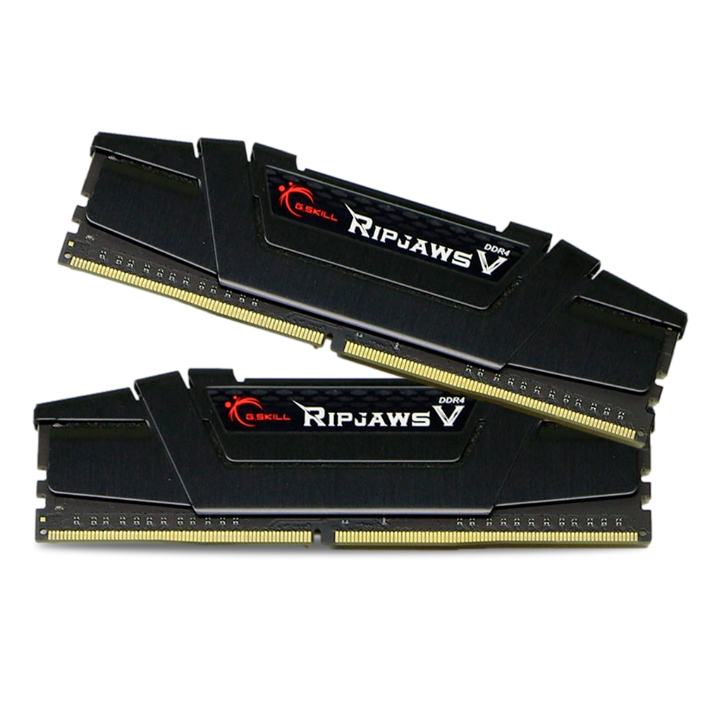 Memoria RAM G.Skill DDR4 RipjawsV, Negro, 3200MHz, 16GB (2x8GB), Non-ECC, F4-3200C16D-16GVKB /MAX. 1 X CLIENTE